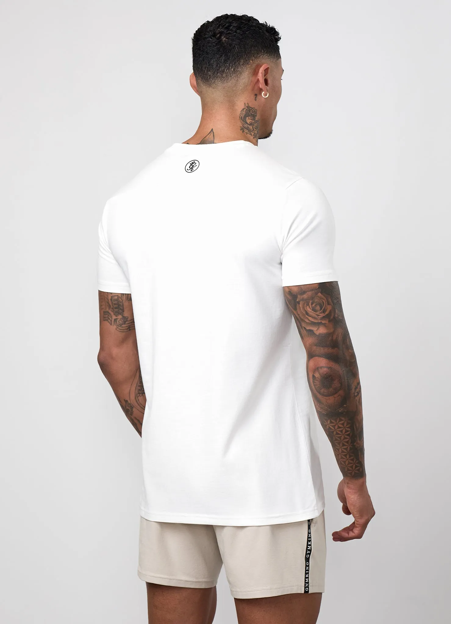 Gym King Taped Jersey Tee - Cream sold by The Gym King product image thumbnail 3