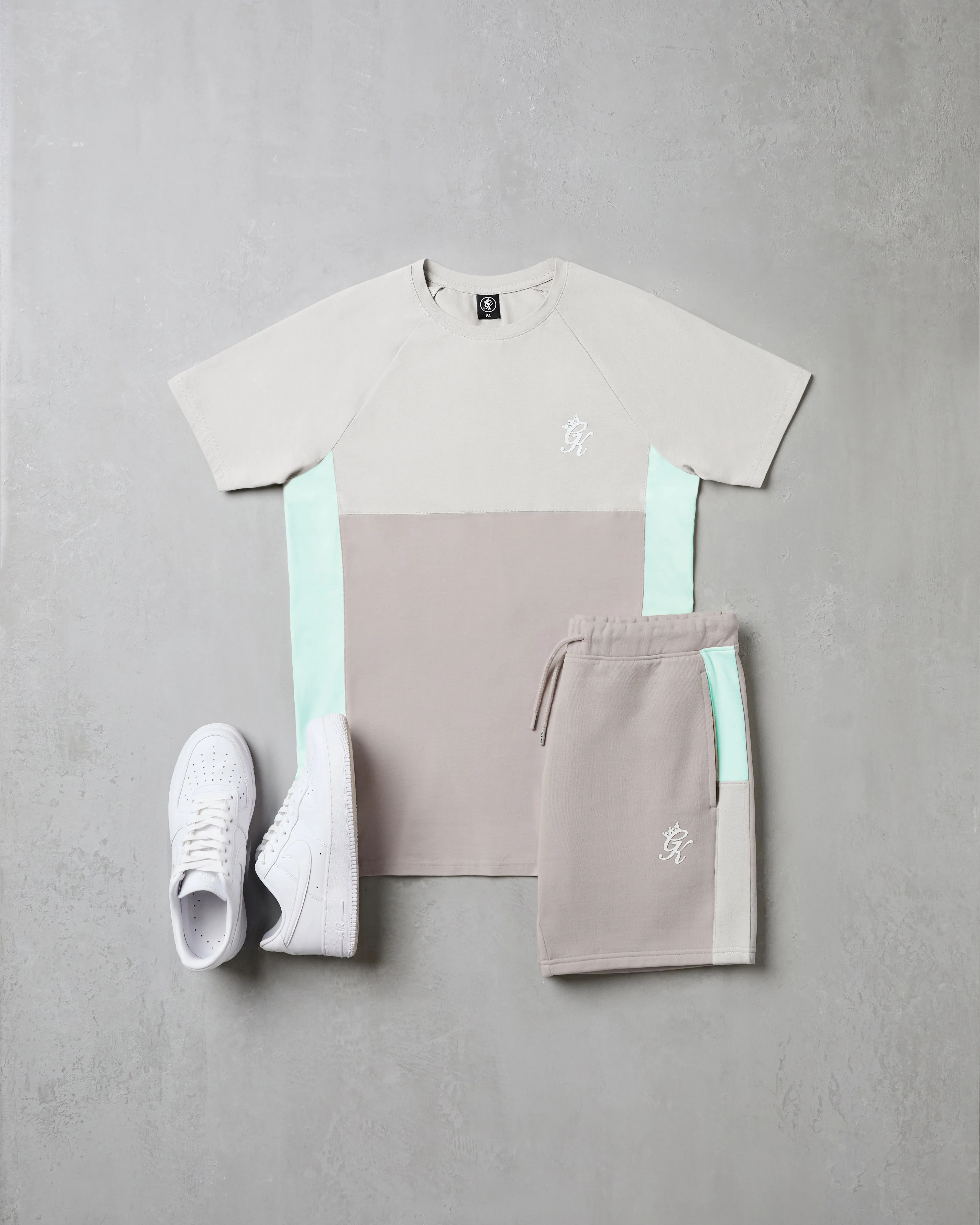 Gym King Contrast Panel Jersey Tee - Urban Grey/Light Grey/Mint sold by The Gym King product image thumbnail 3