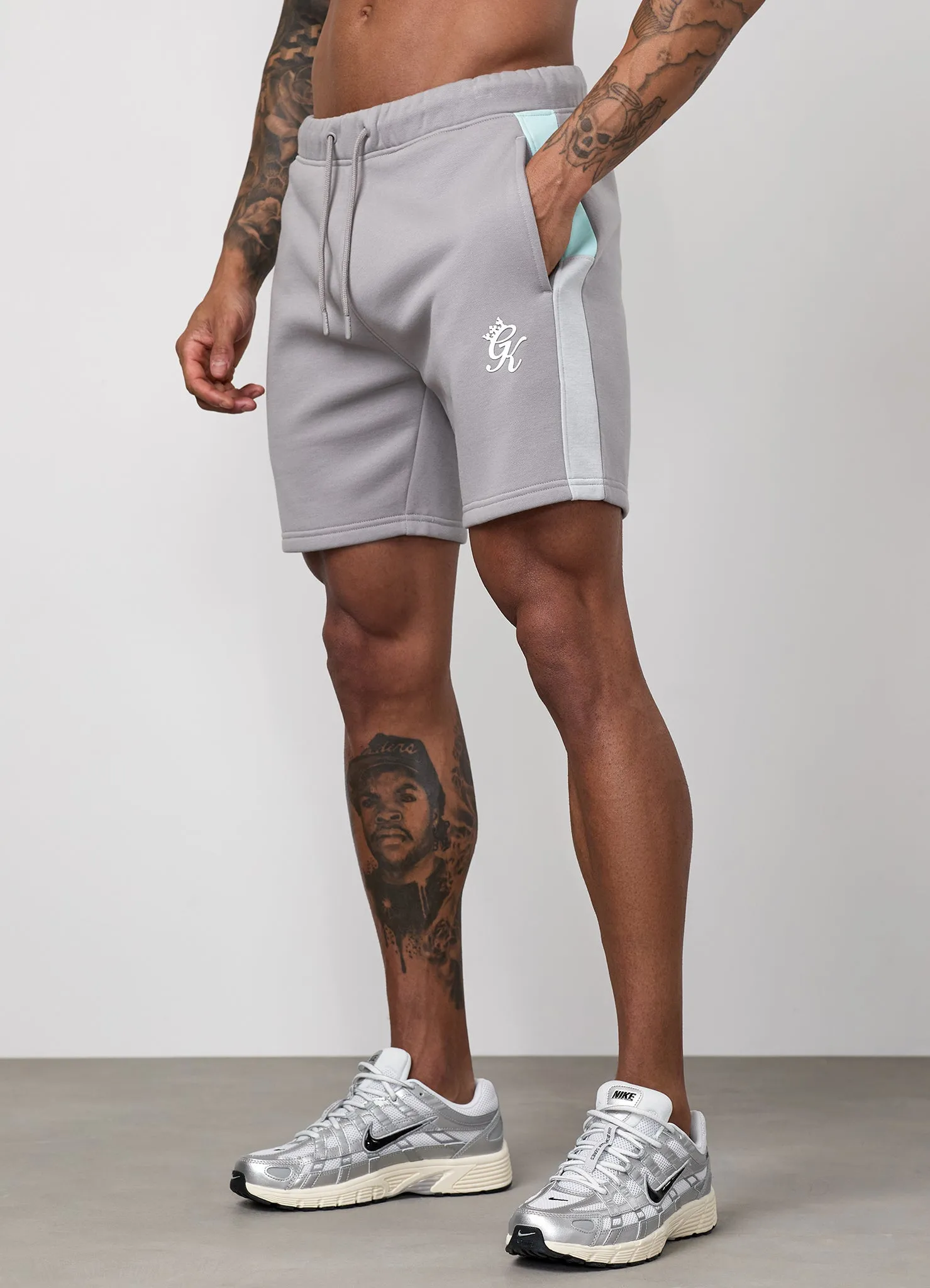 Gym King Contrast Panel Short - Urban Grey/Light Grey/Mint sold by The Gym King product image thumbnail 4
