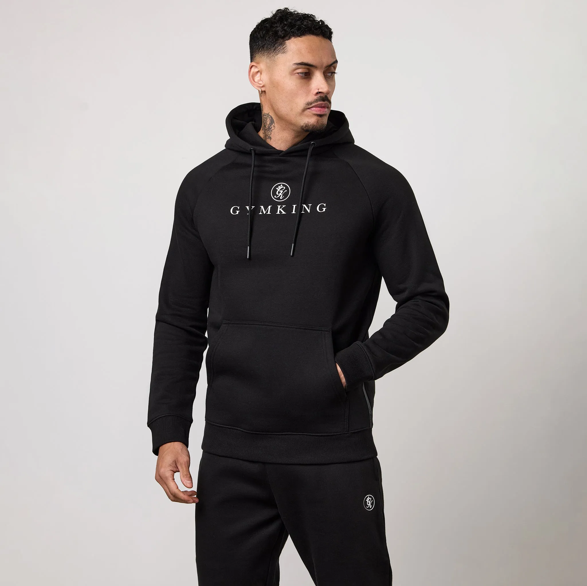 Gym King Pro Logo Hood - Black/White sold by The Gym King product image thumbnail 2