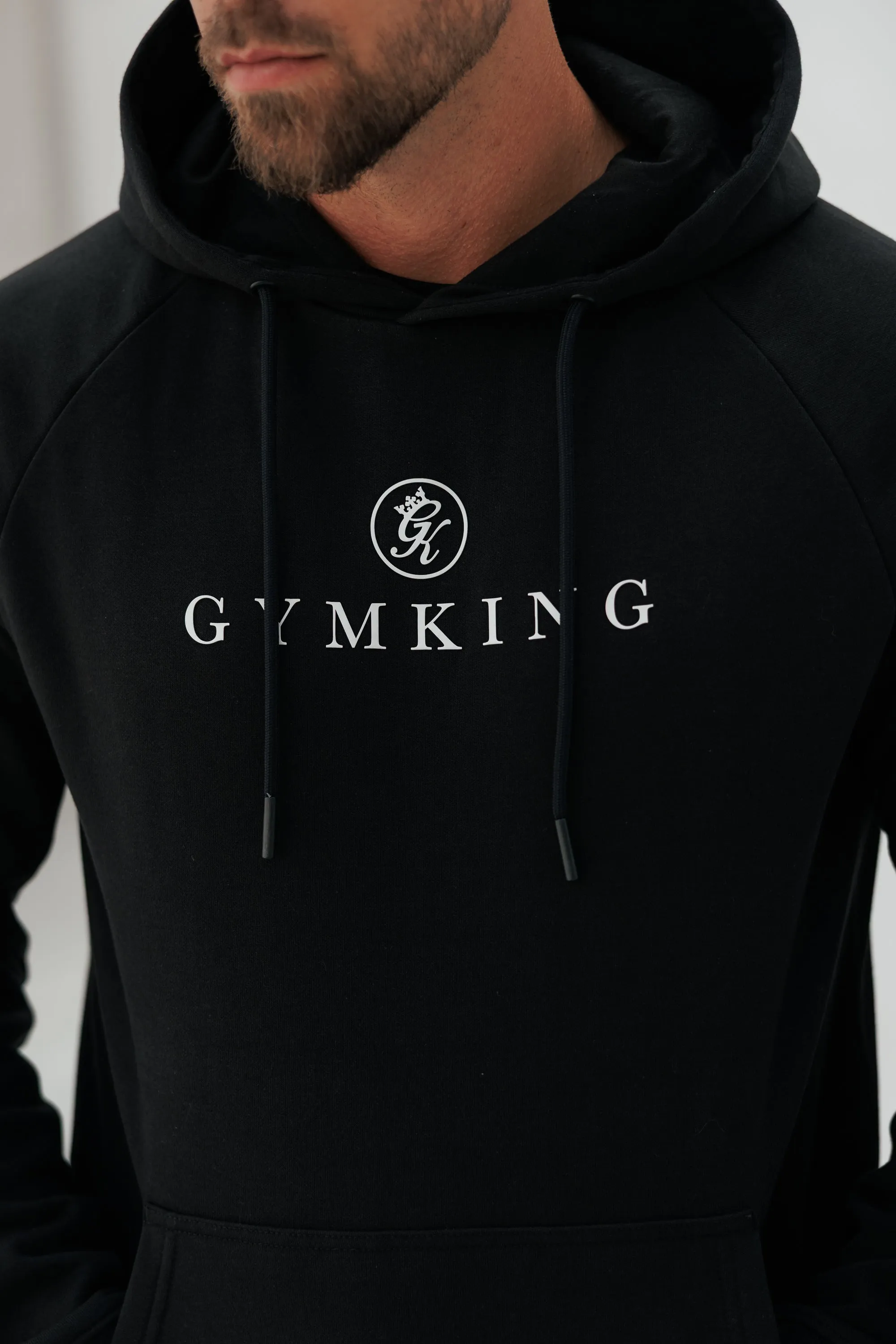 Gym King Pro Logo Hood - Black/White sold by The Gym King product image thumbnail 3