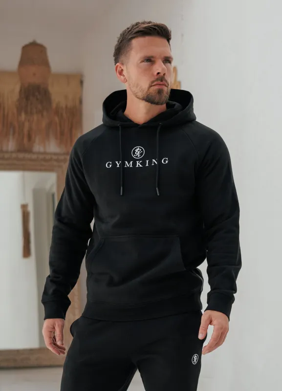 Gym King Pro Logo Hood - Black/White made by The Gym King
