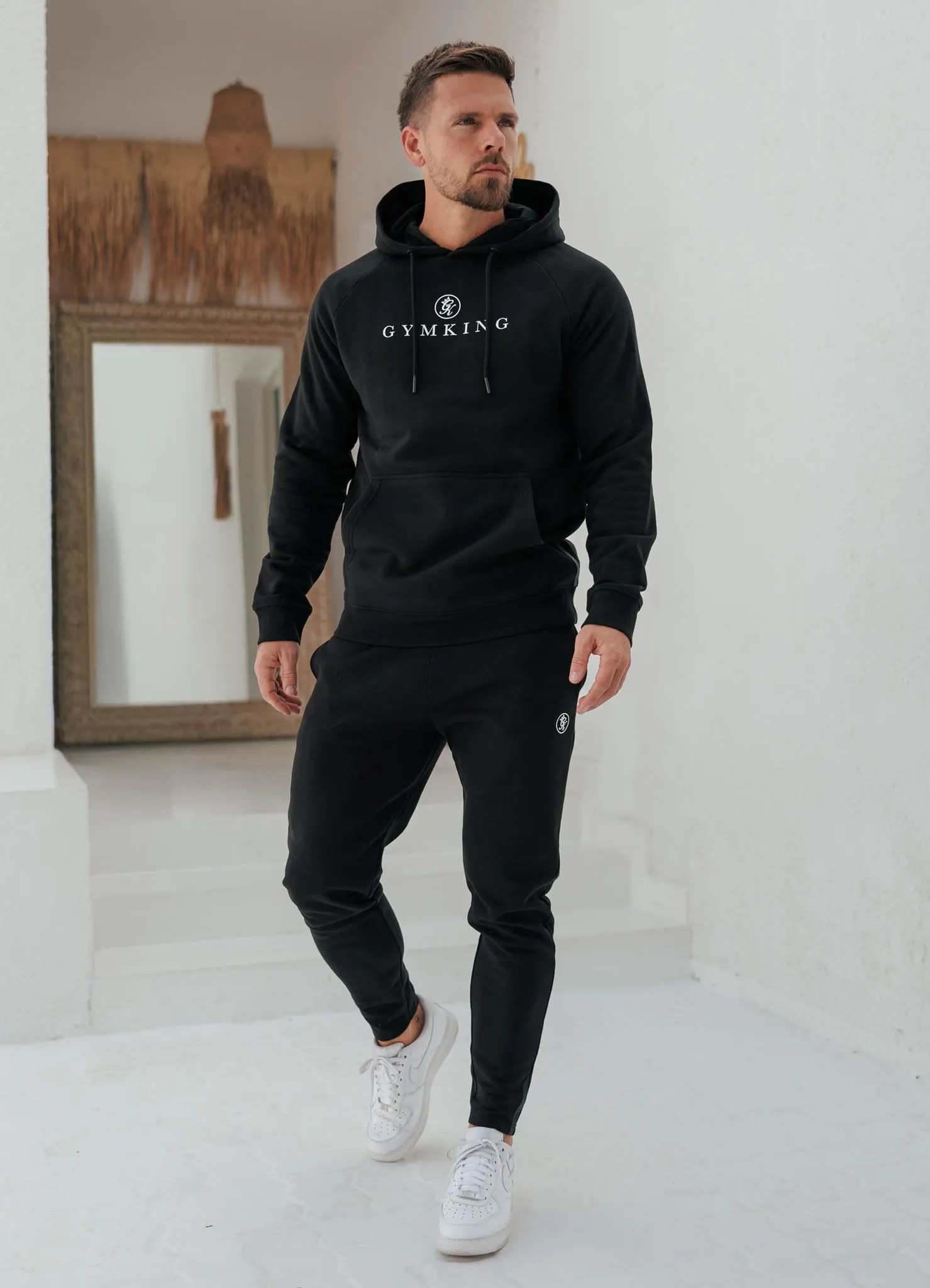 Gym King Pro Logo Jogger - Black/White sold by The Gym King product image thumbnail 3