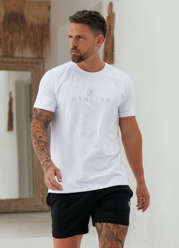 Gym King Pro Logo Tee - White sold by The Gym King