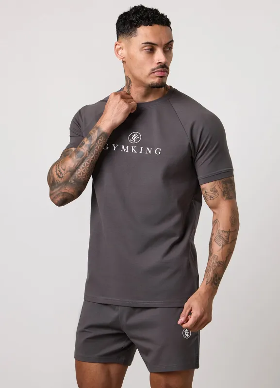 Gym King Pro Logo Tee - Graphite sold by The Gym King