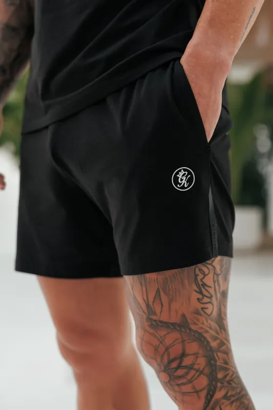 Gym King Pro Logo Jersey 6" Short - Black/White made by The Gym King
