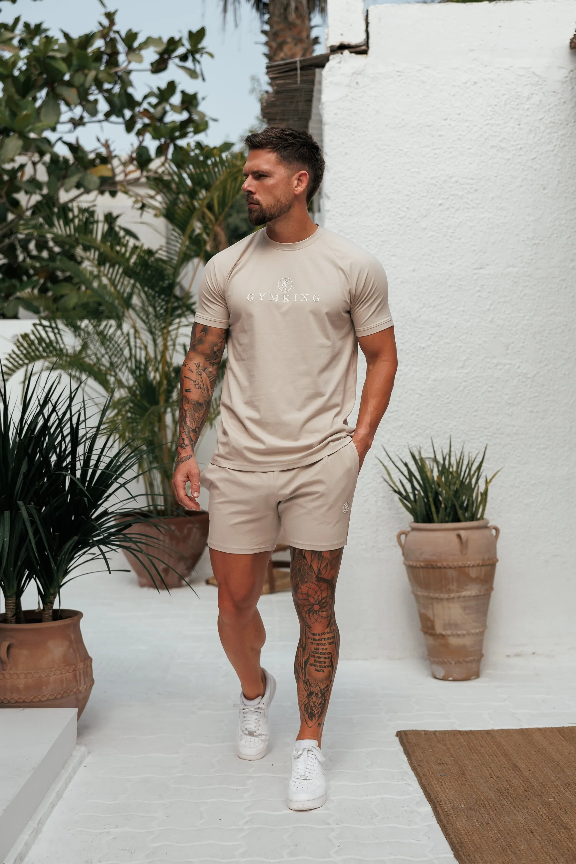 Gym King Pro Logo Jersey 6" Short - Light Stone sold by The Gym King product image thumbnail 3