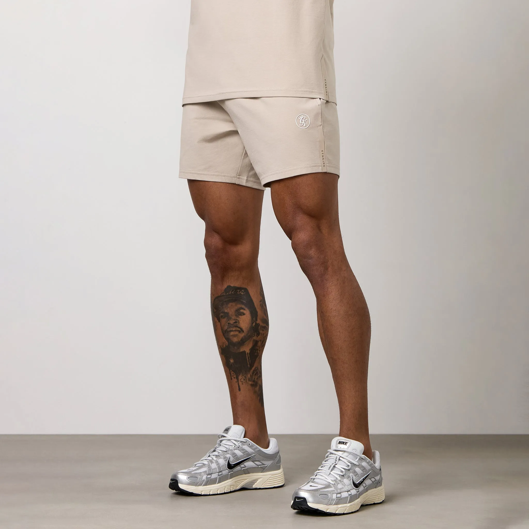 Gym King Pro Logo Jersey 6" Short - Light Stone sold by The Gym King product image thumbnail 2