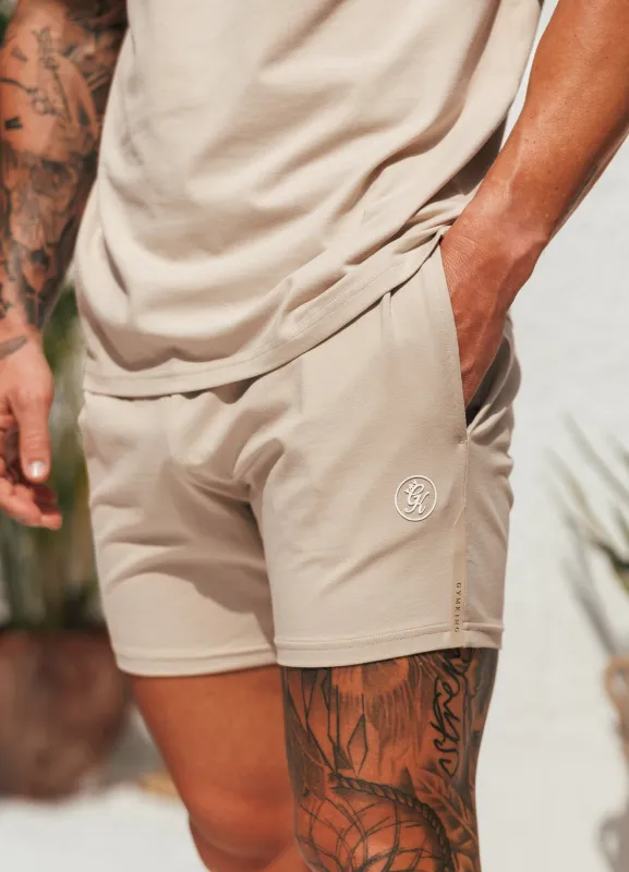 Gym King Pro Logo Jersey 6" Short - Light Stone made by The Gym King