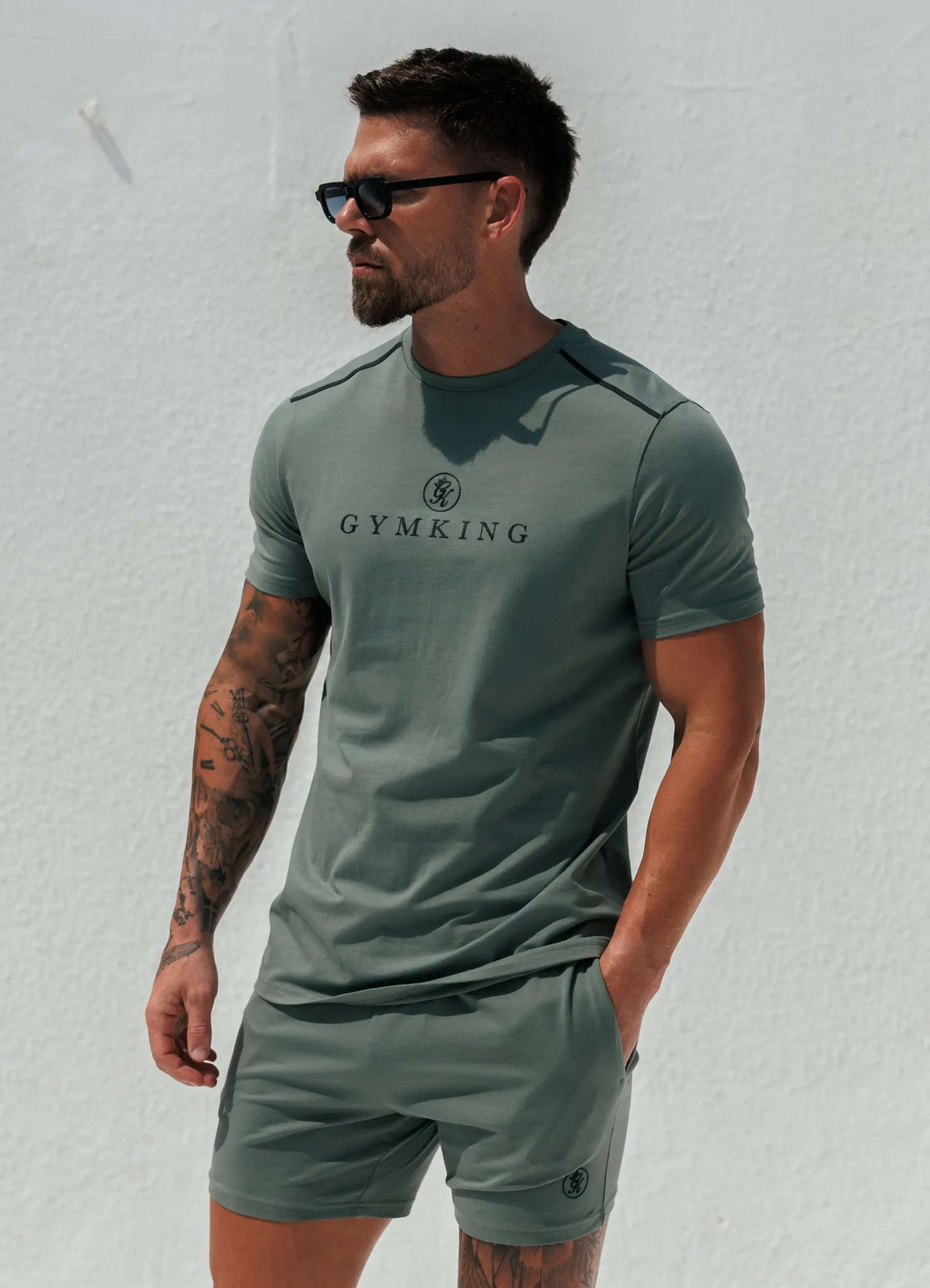 Gym King Pro Logo V2 Jersey Tee - Fern sold by The Gym King
