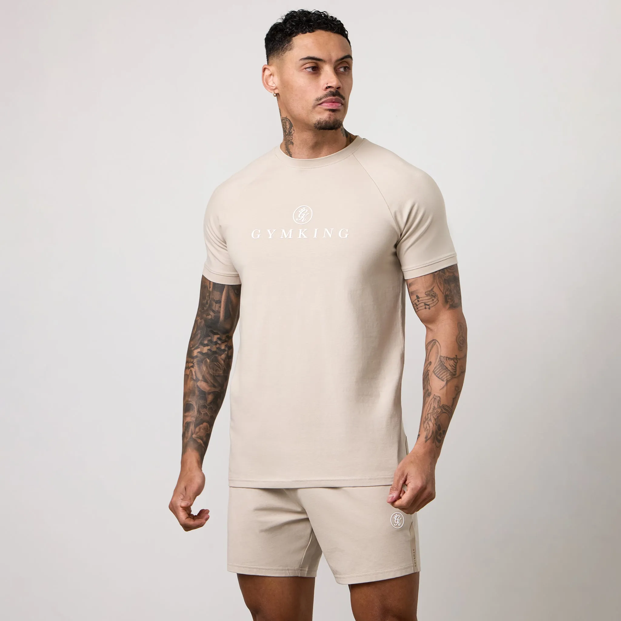 Gym King Pro Logo Tee - Light Stone sold by The Gym King product image thumbnail 2