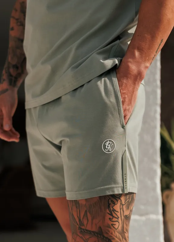 Gym King Pro Logo Jersey 6" Short - Soft Khaki made by The Gym King
