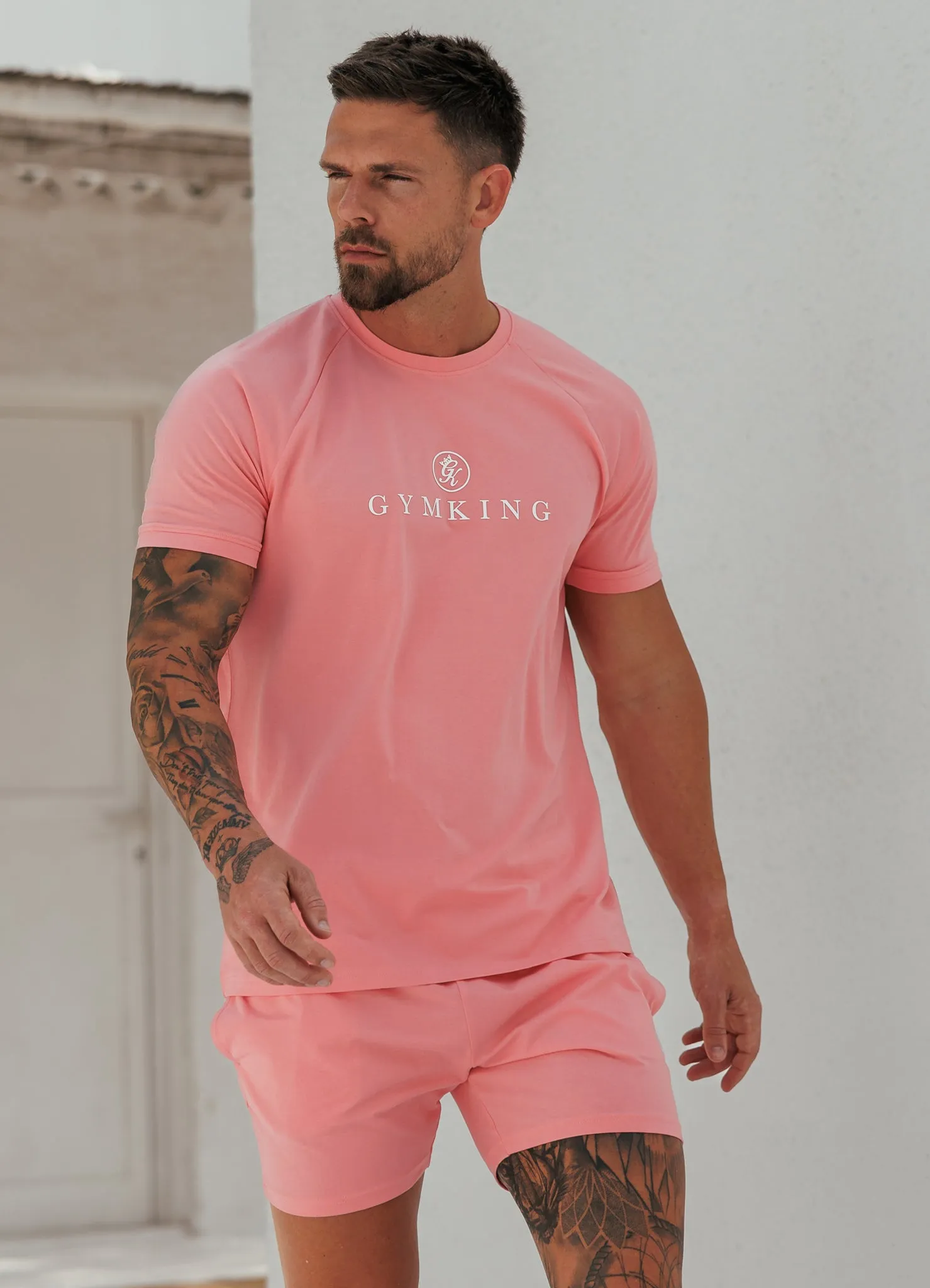 Gym King Pro Logo Tee - Pink sold by The Gym King
