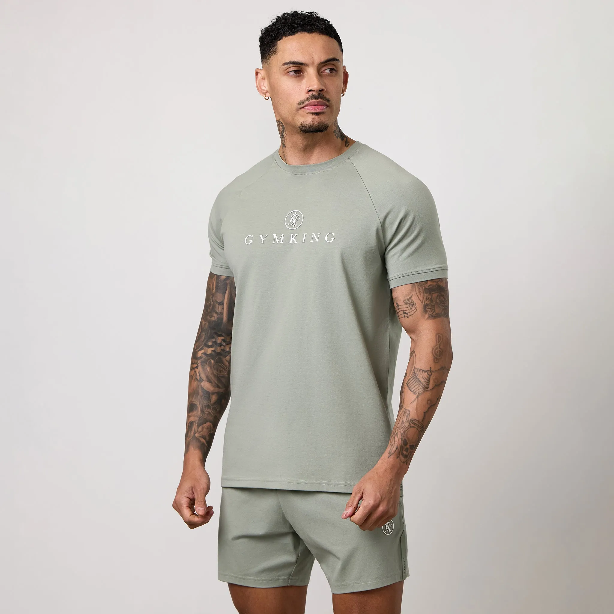 Gym King Pro Logo Tee - Soft Khaki sold by The Gym King product image thumbnail 2