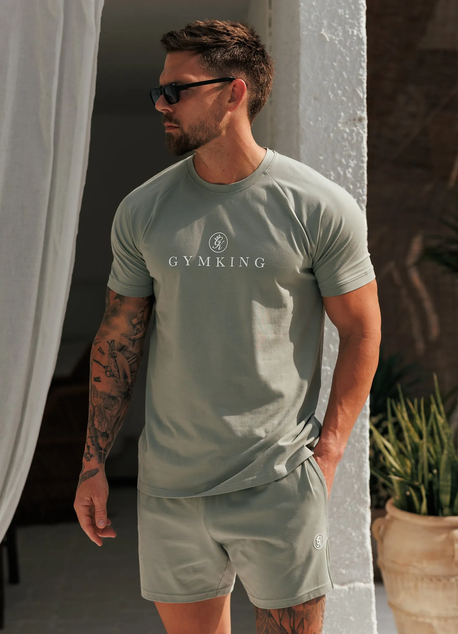 Gym King Pro Logo Tee - Soft Khaki sold by The Gym King product image thumbnail 5