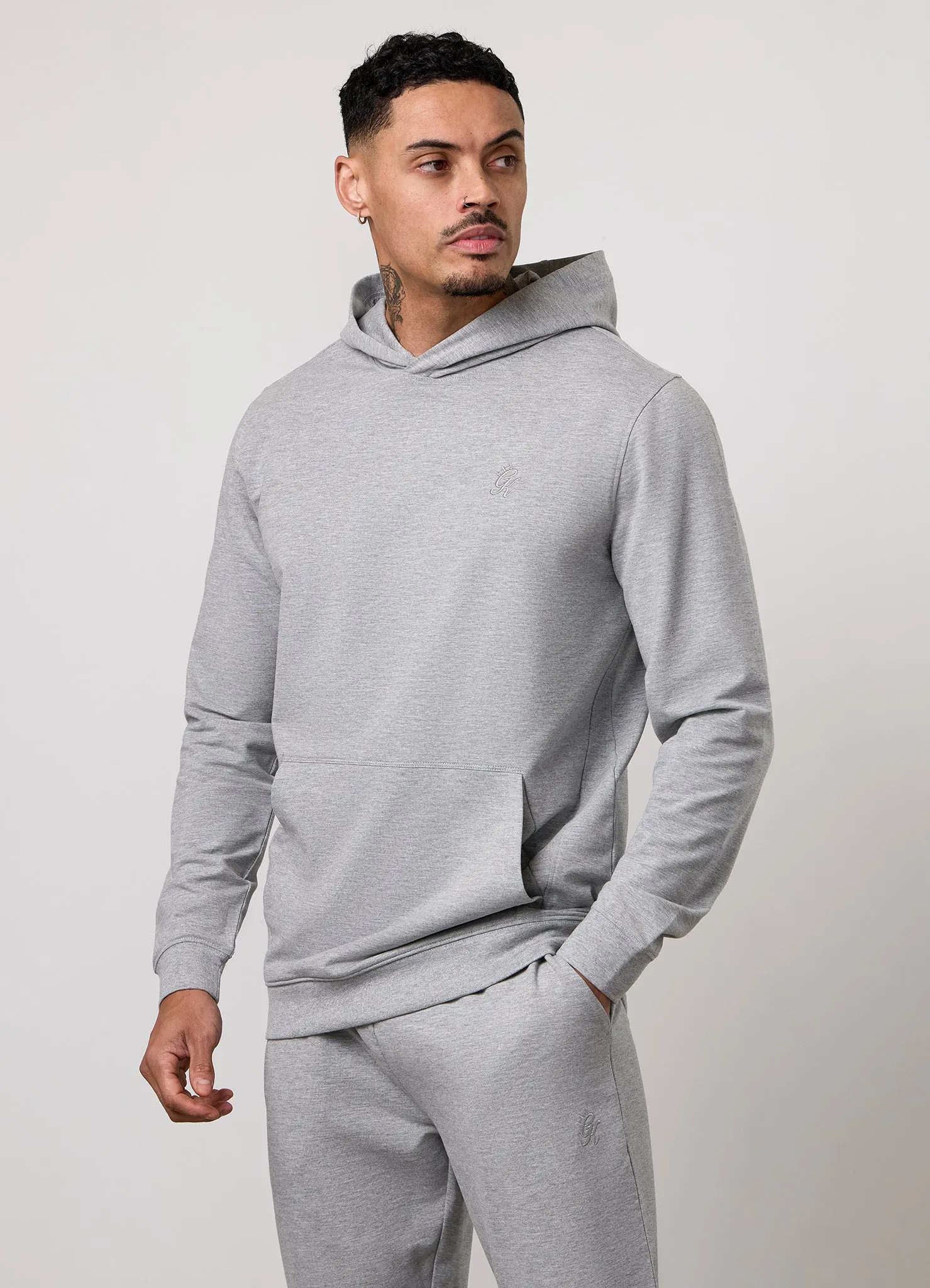 Gym King Victory Lightweight Loopback Hoodie - Grey Marl sold by The Gym King