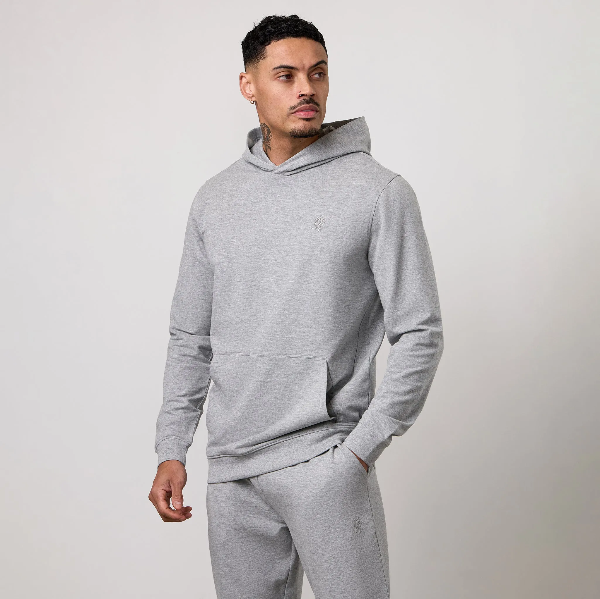 Gym King Victory Lightweight Loopback Hoodie - Grey Marl sold by The Gym King product image thumbnail 2