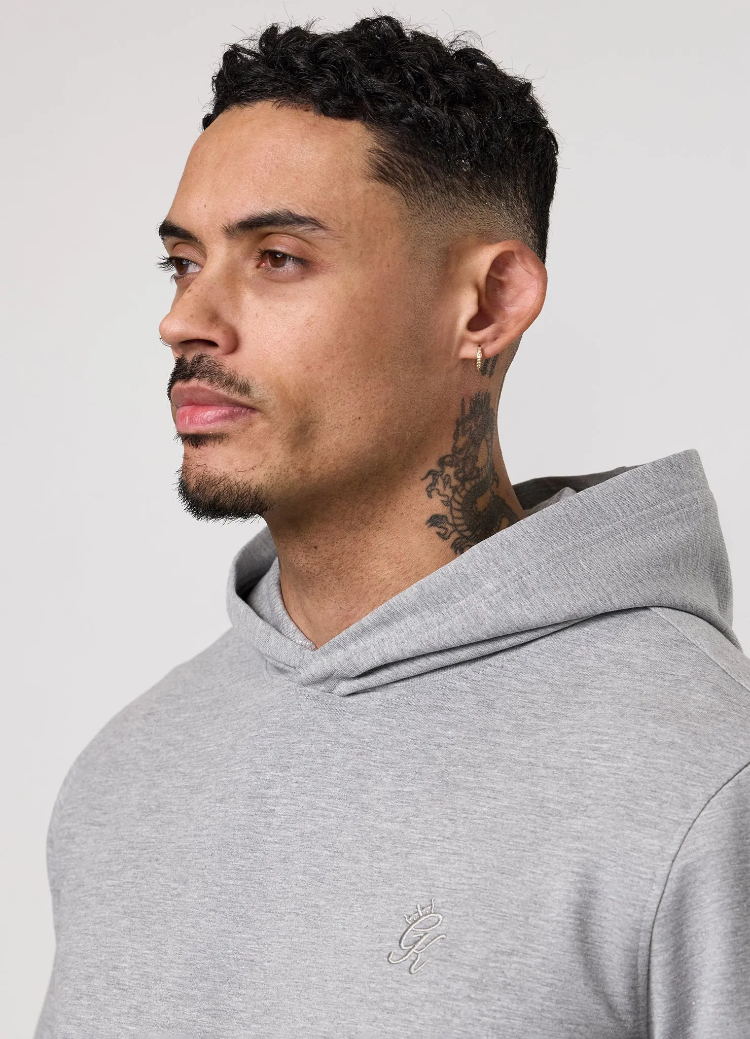 Gym King Victory Lightweight Loopback Hoodie - Grey Marl sold by The Gym King product image thumbnail 4