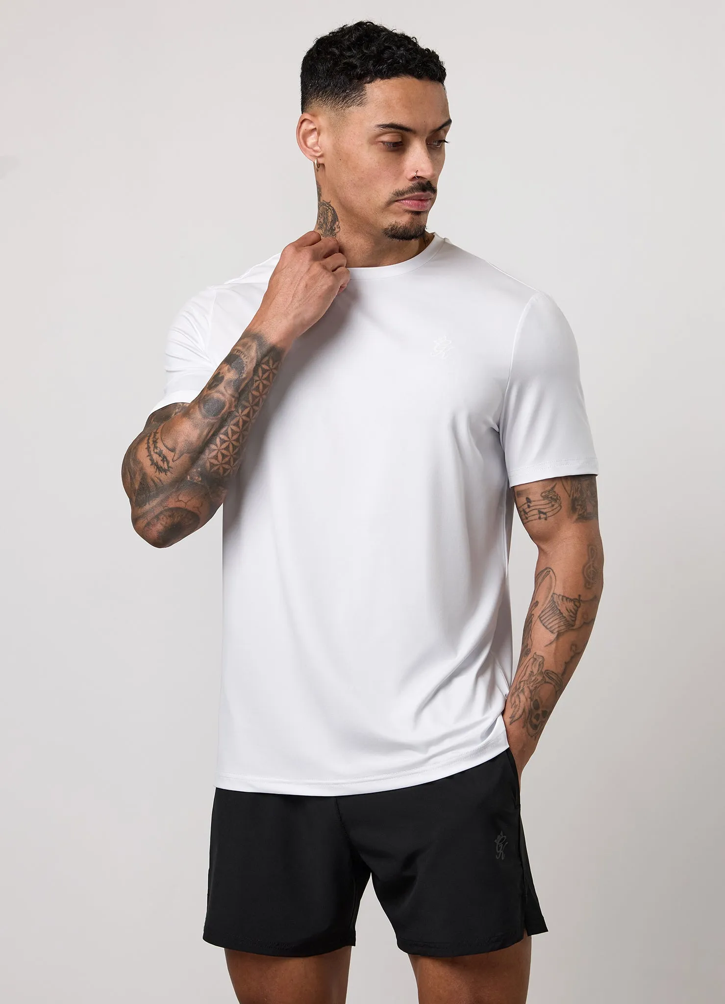 Gym King Victory Performance Poly Tee - White sold by The Gym King