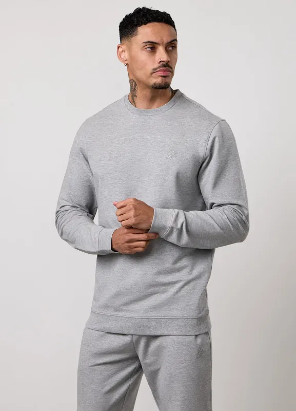 Gym King Victory Loopback Crew - Grey Marl made by The Gym King