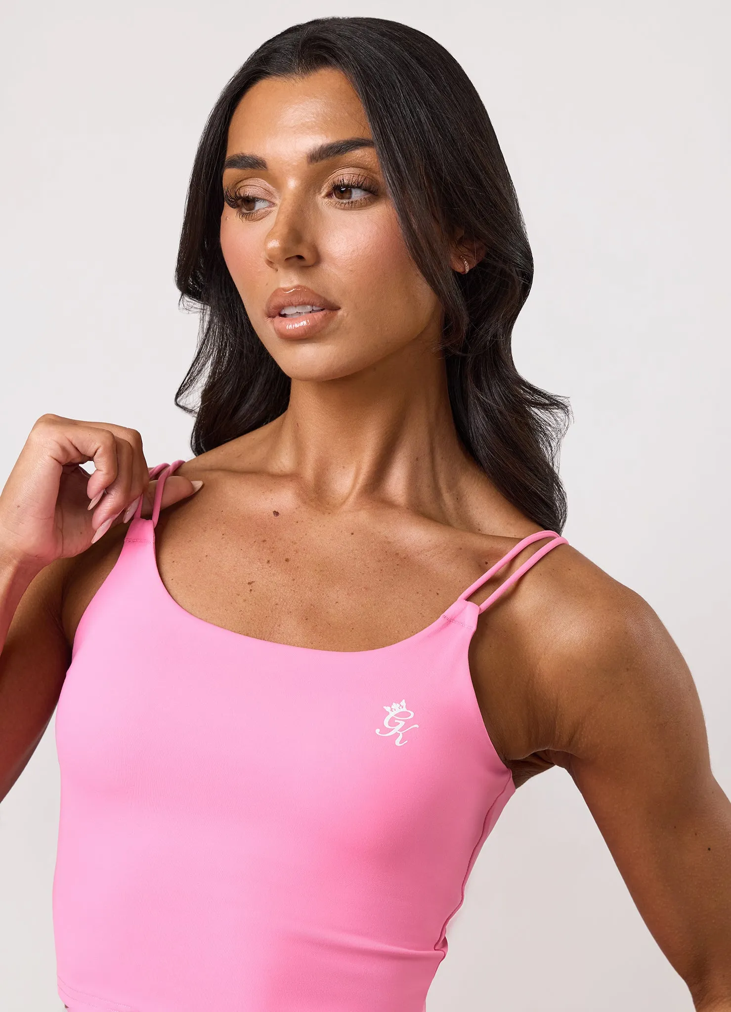 Gym King 365 Long Line Tank - Carnation Pink sold by The Gym King product image thumbnail 4