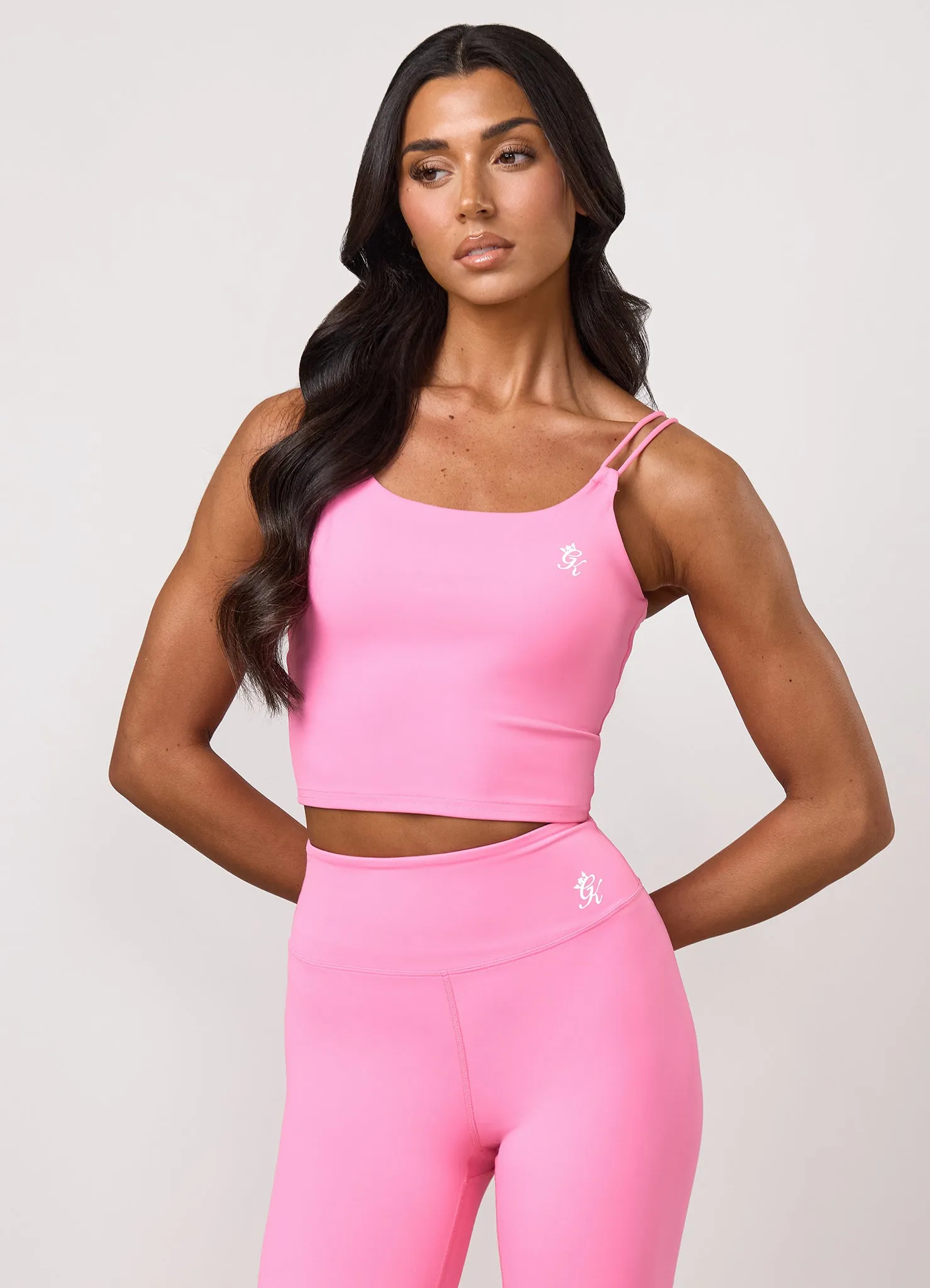 Gym King 365 Long Line Tank - Carnation Pink sold by The Gym King