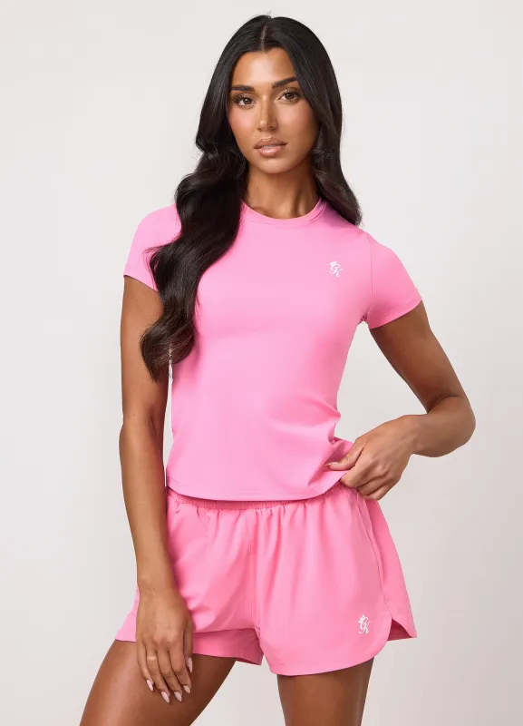 Gym King 365 Cap Sleeve Tee - Carnation Pink made by The Gym King