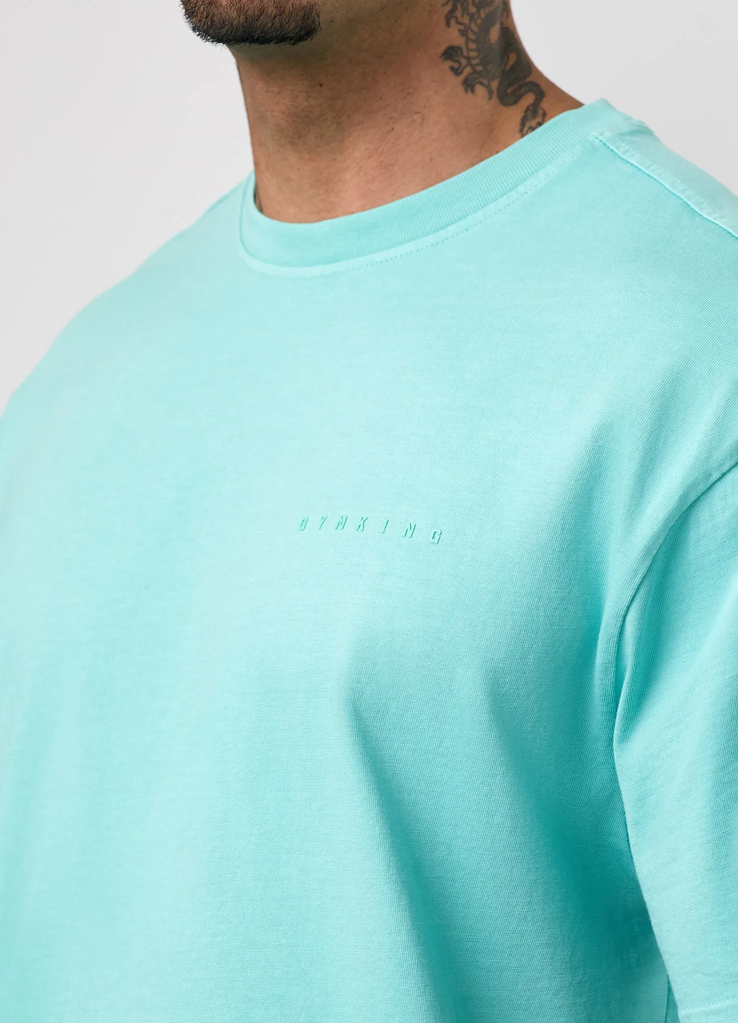 Gym King World Distressed Graphic Washed T-Shirt - Poolside Green sold by The Gym King product image thumbnail 5