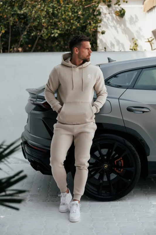 Gym King Fundamental Hood Tracksuit - Fossil Stone made by The Gym King