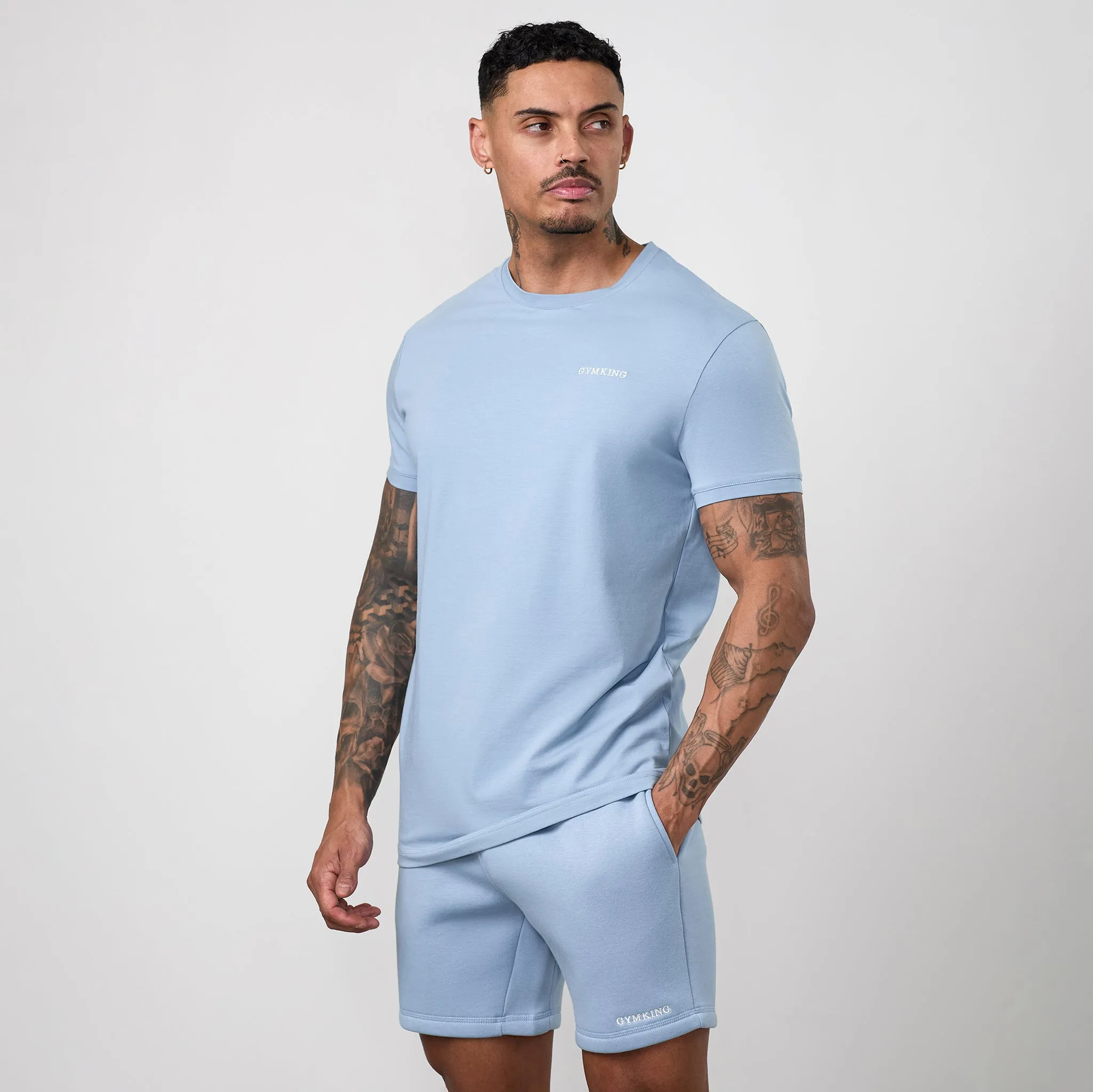 Gym King Fundamental Linear Tee - Powder Blue sold by The Gym King product image thumbnail 2