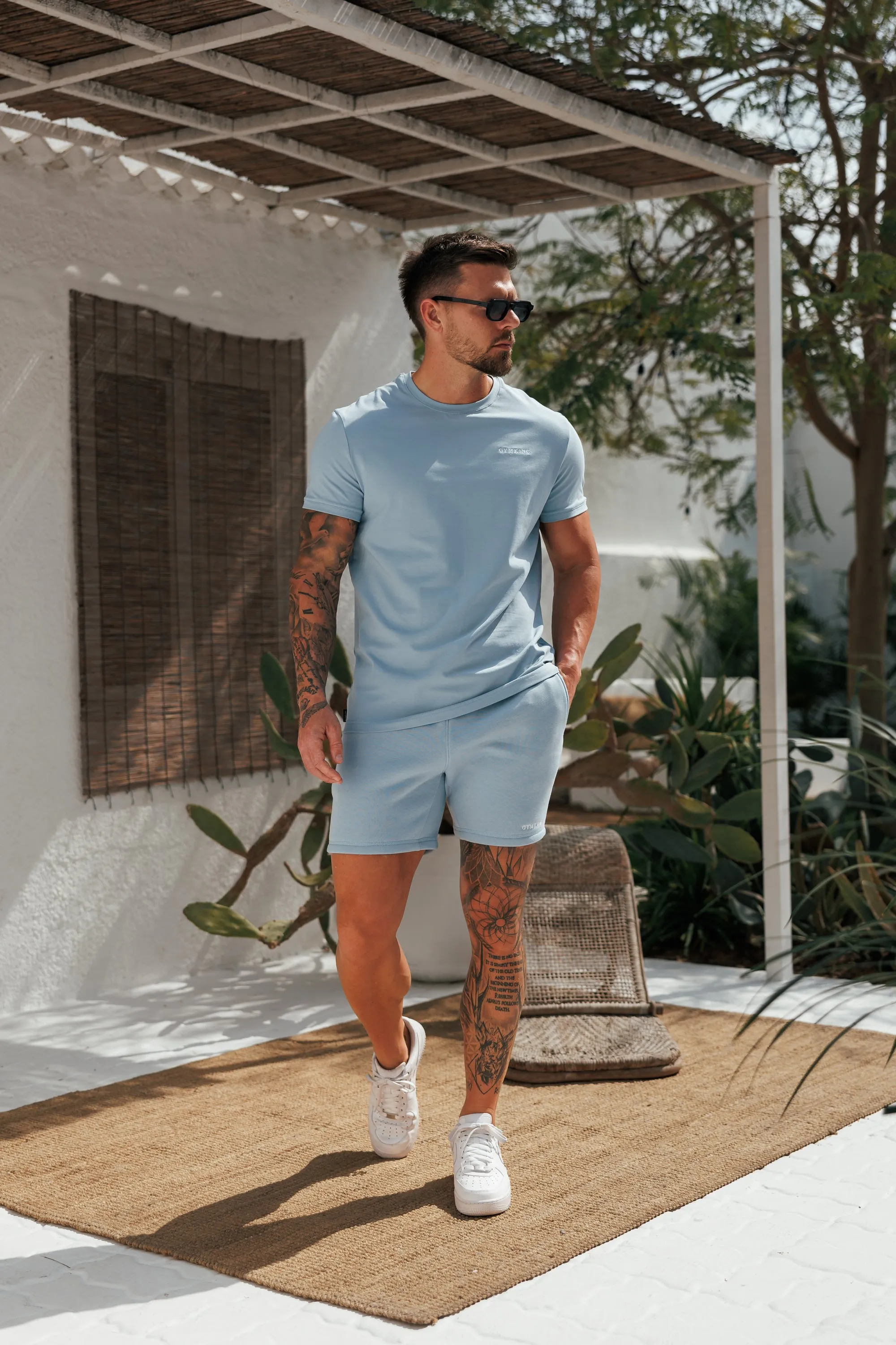 Gym King Fundamental Linear Tee - Powder Blue sold by The Gym King product image thumbnail 5