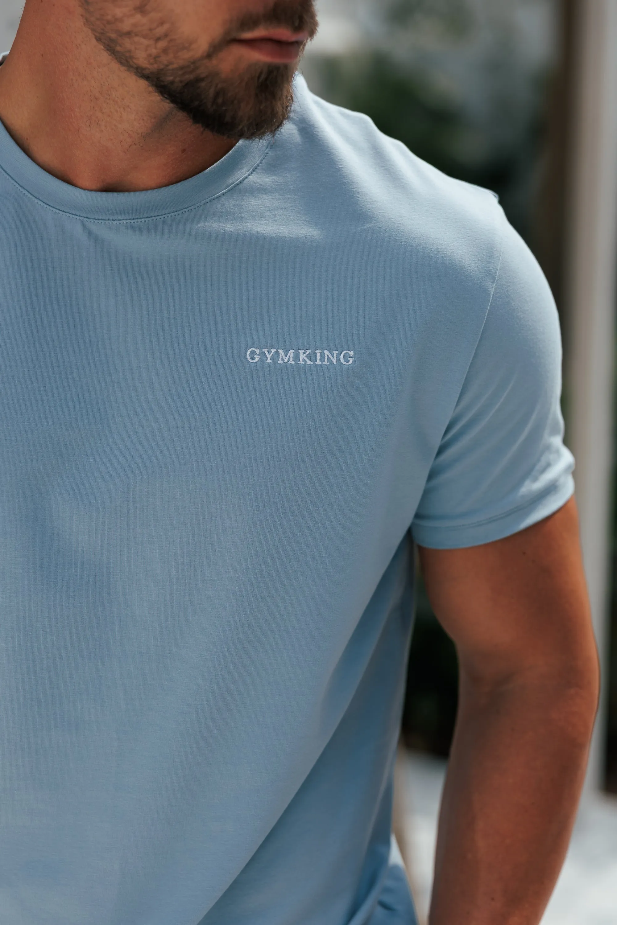 Gym King Fundamental Linear Tee - Powder Blue sold by The Gym King product image thumbnail 3
