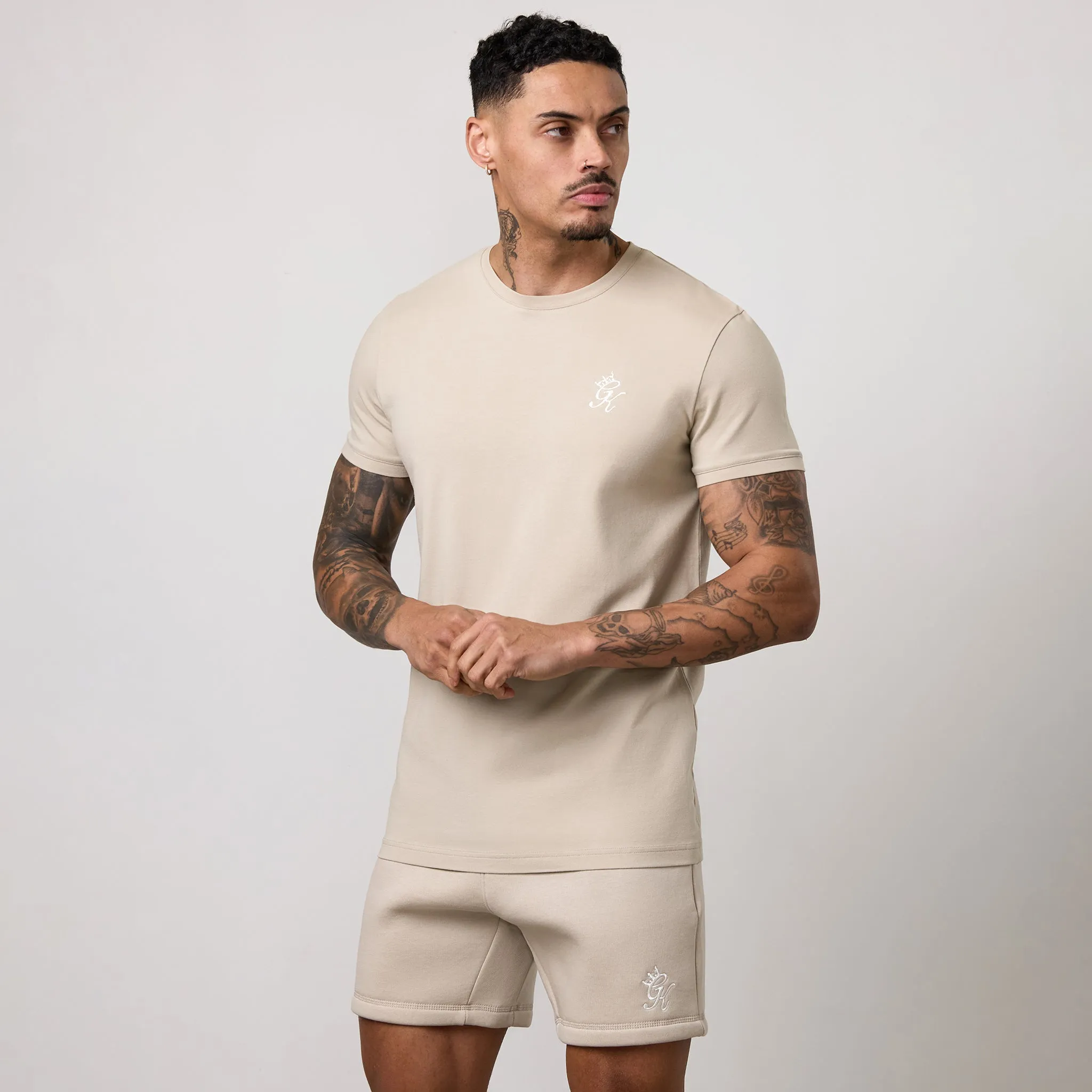 Gym King Fundamental Tee - Fossil Stone sold by The Gym King product image thumbnail 2