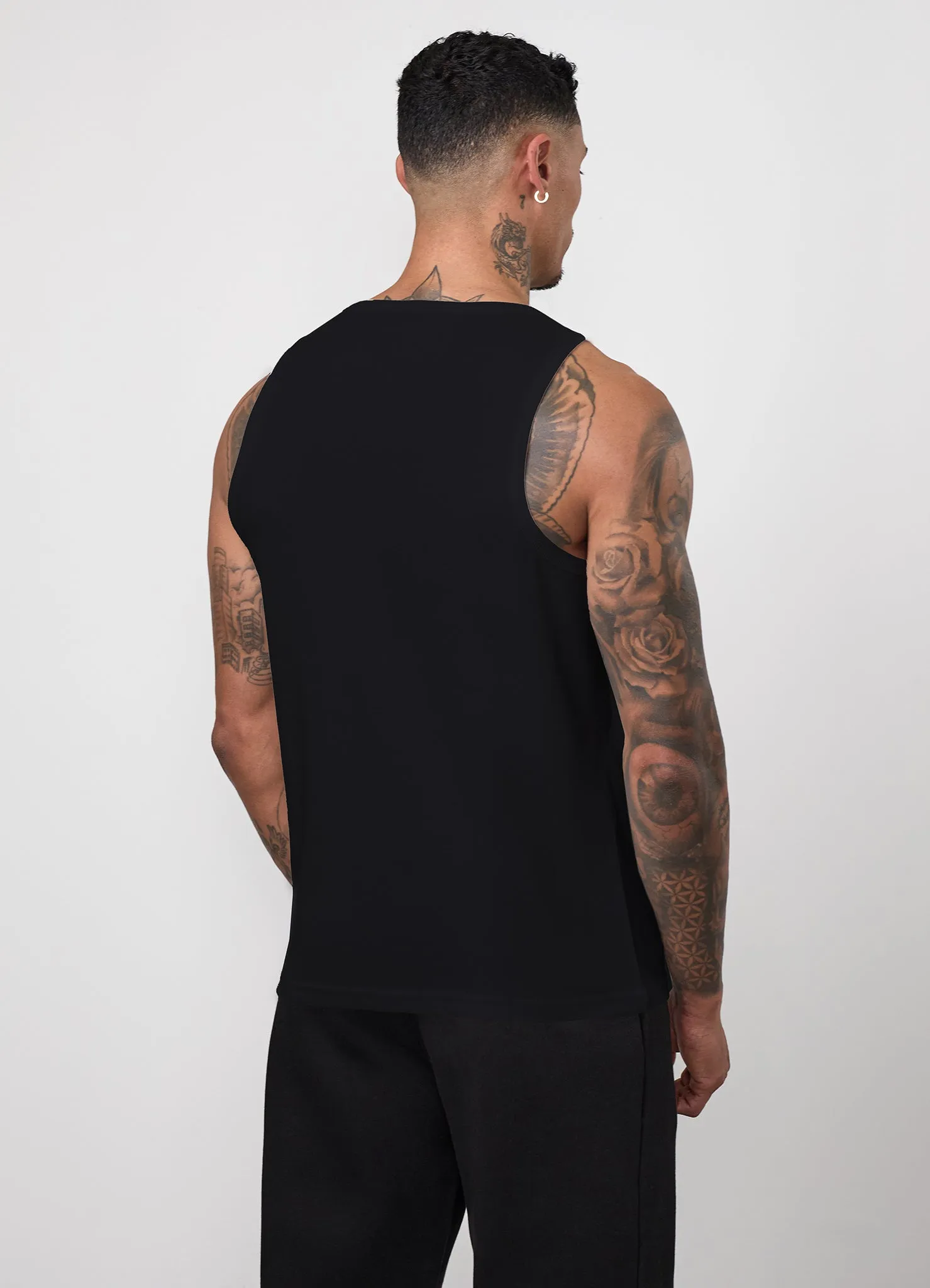 Gym King Signature Rib Vest - Black sold by The Gym King product image thumbnail 3