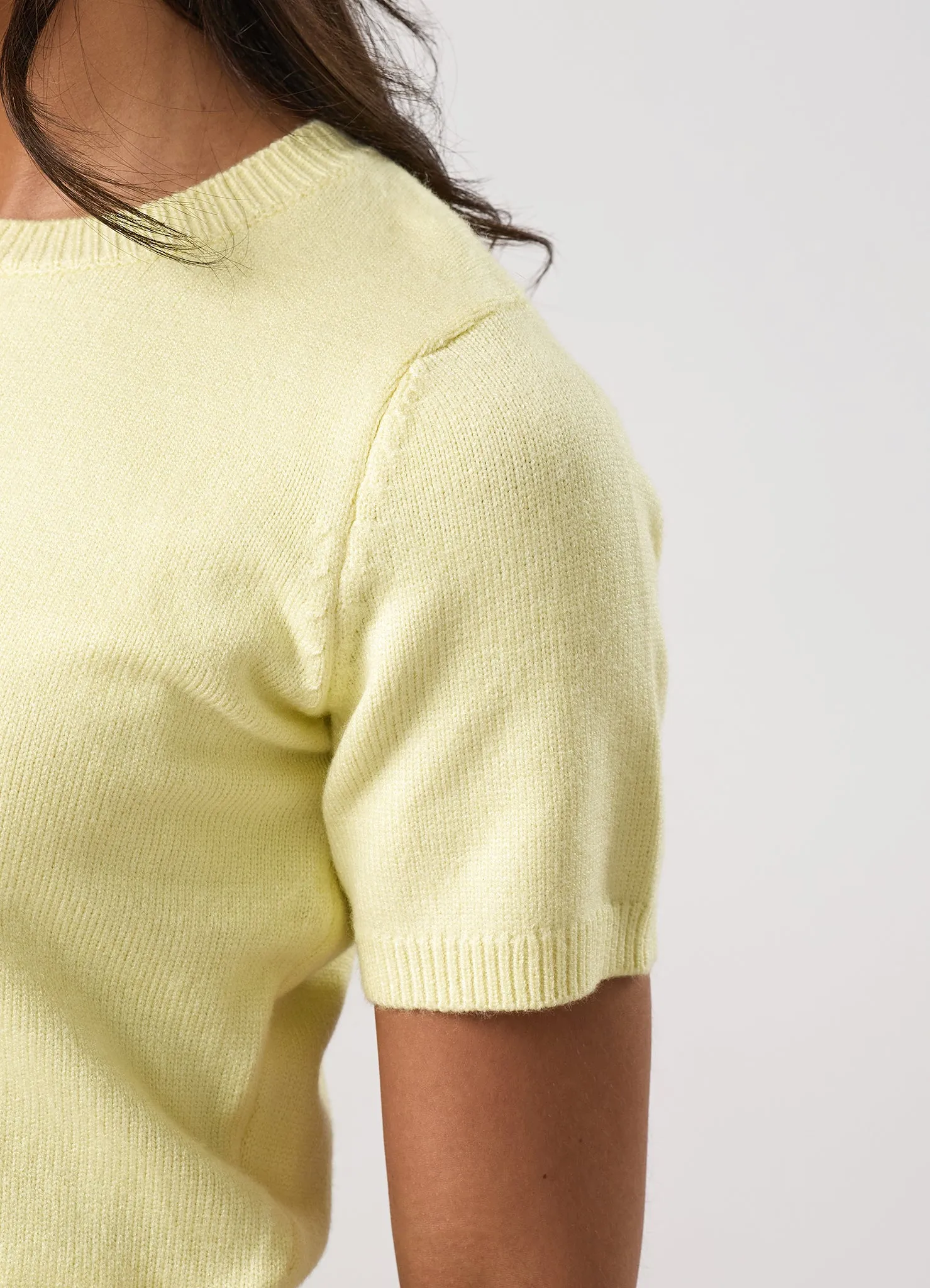 Gym King Short Sleeve Knit Cardigan - Lemon sold by The Gym King product image thumbnail 5
