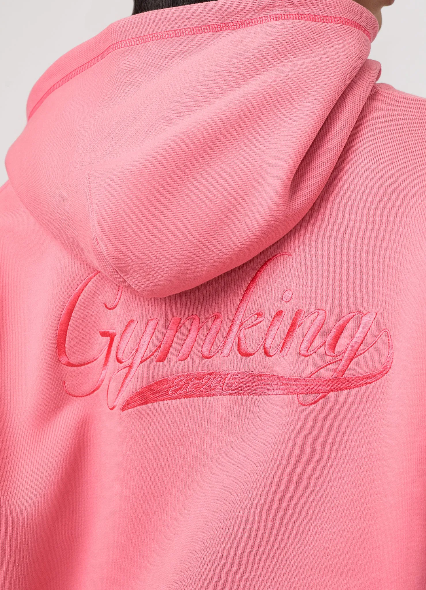 Gym King Renew Flatlock Full Zip Hoodie - Coral Punch sold by The Gym King product image thumbnail 5