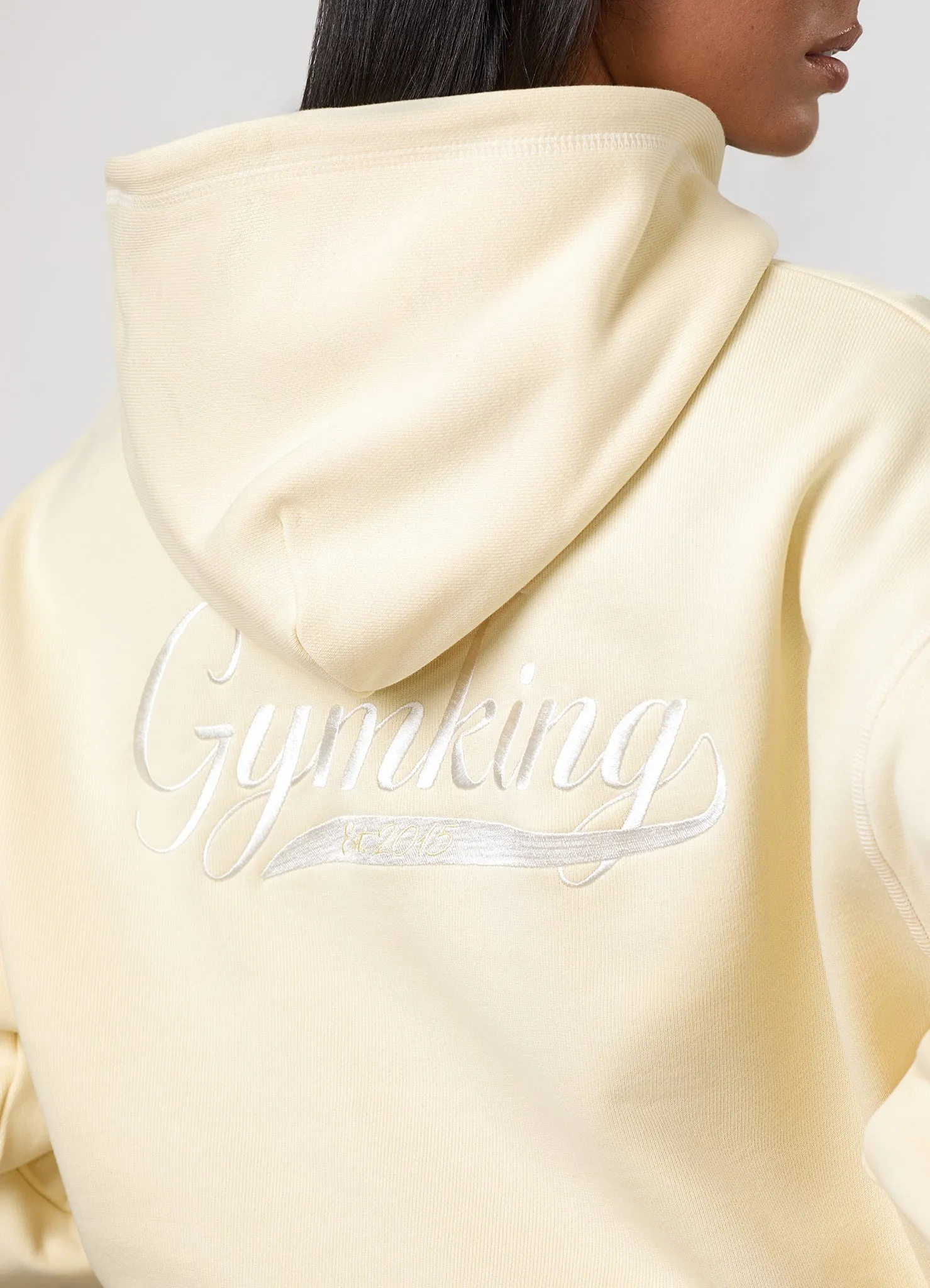 Gym King Renew Flatlock Hoodie - Buttermilk sold by The Gym King product image thumbnail 4