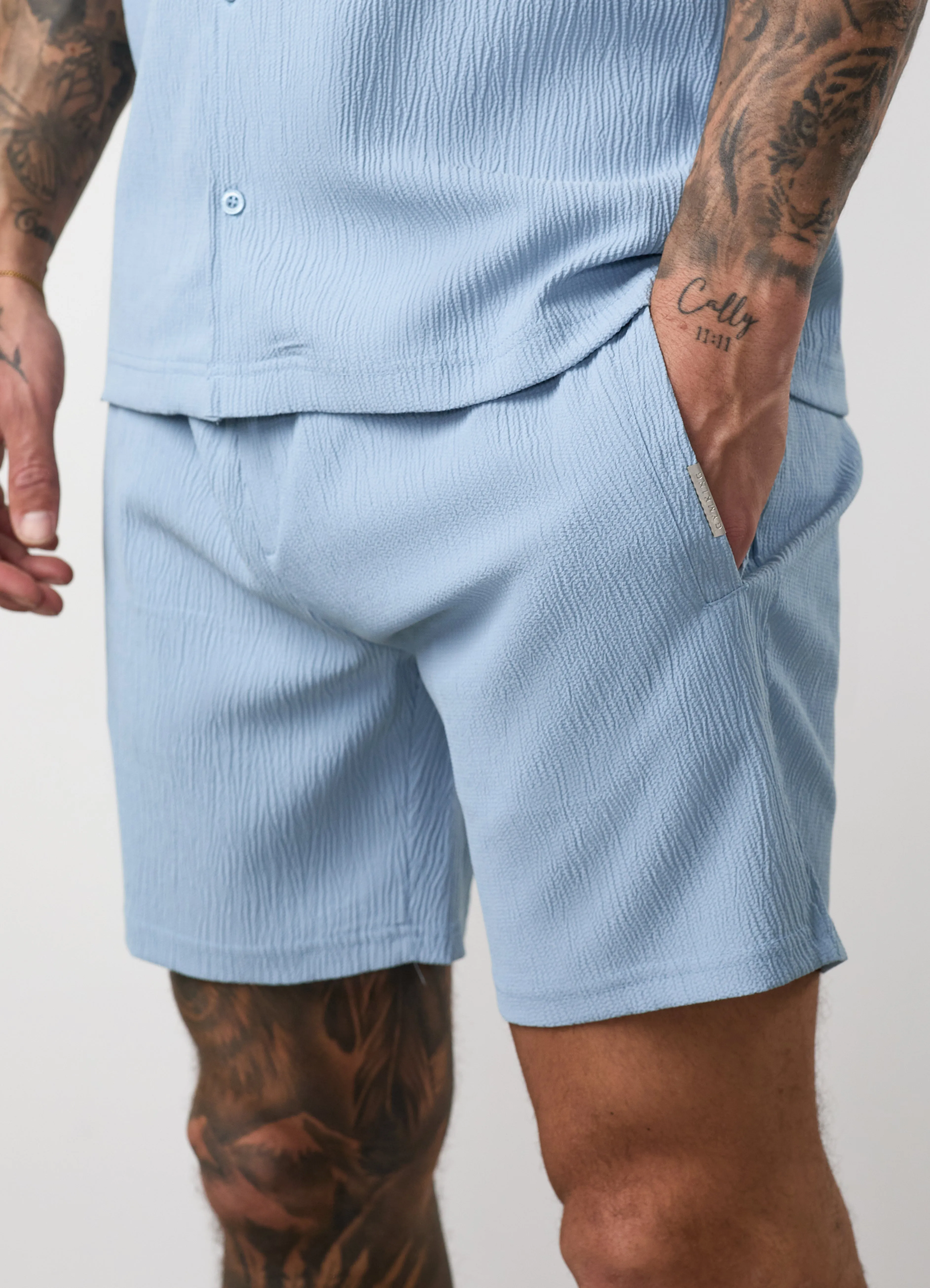 Gym King Signature Woven Short - Powder Blue sold by The Gym King