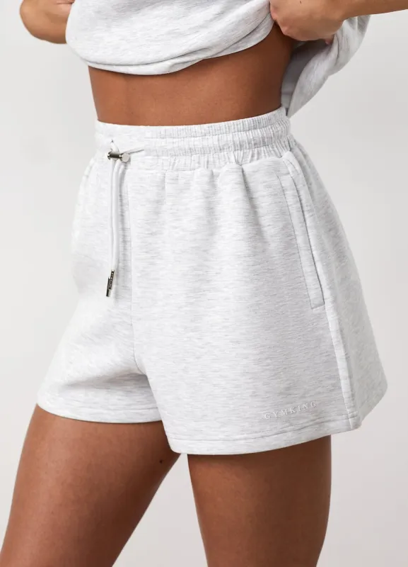Gym King Modal Short - Snow Marl made by The Gym King