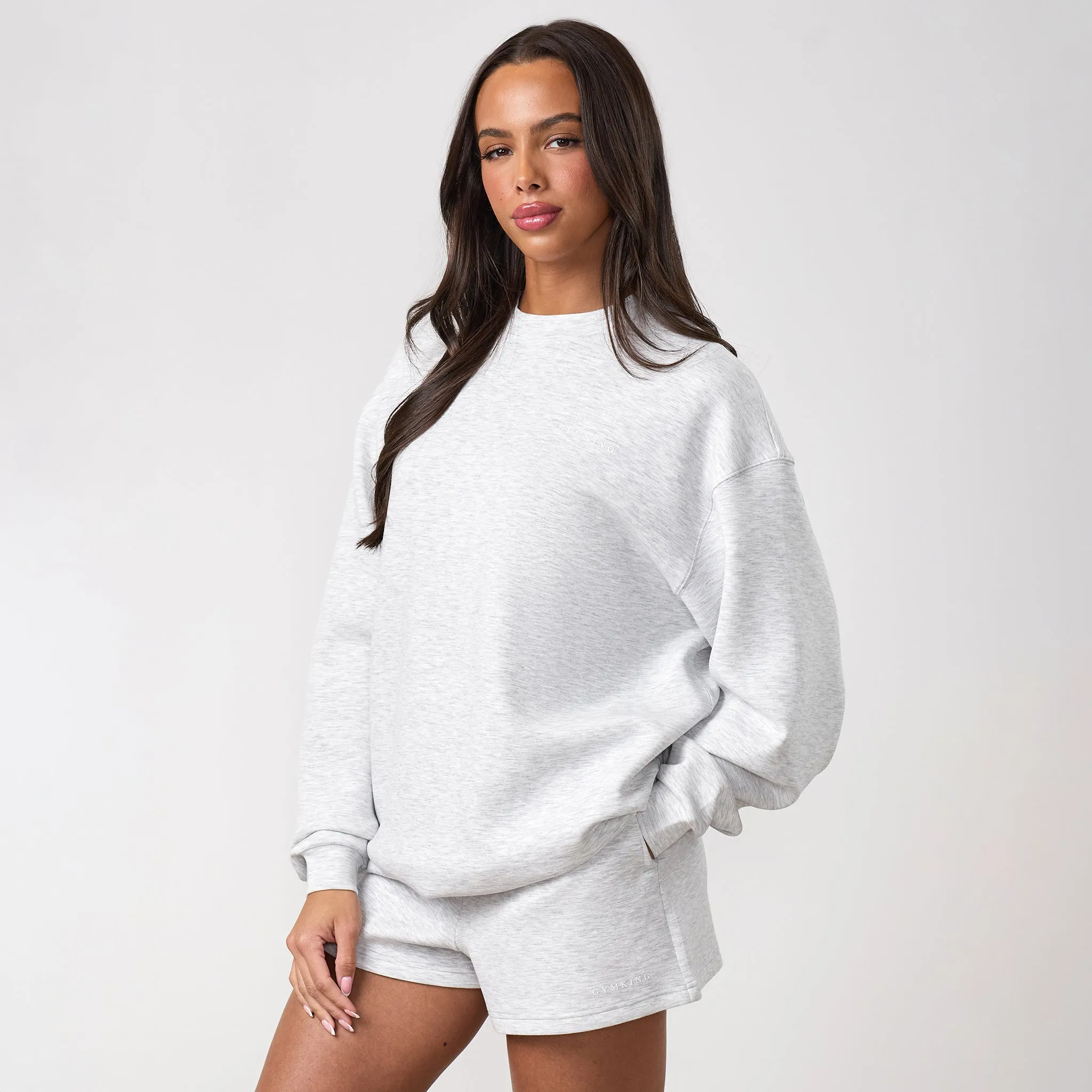 Gym King Modal Crew - Snow Marl sold by The Gym King product image thumbnail 2