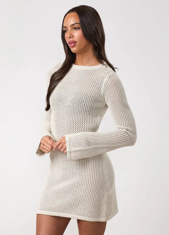 Gym King Crochet Mini Dress - Sand made by The Gym King