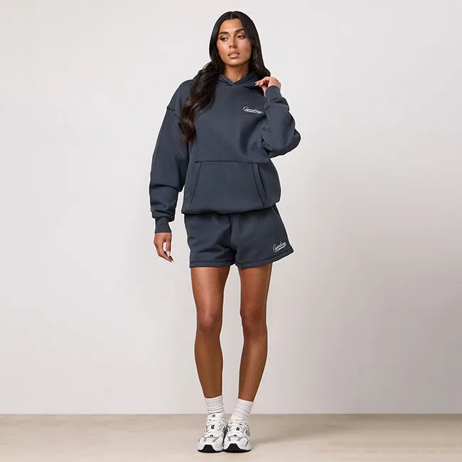 Gym King Renew Flatlock Hoodie and Shorts - Midnight Blue sold by The Gym King product image thumbnail 2