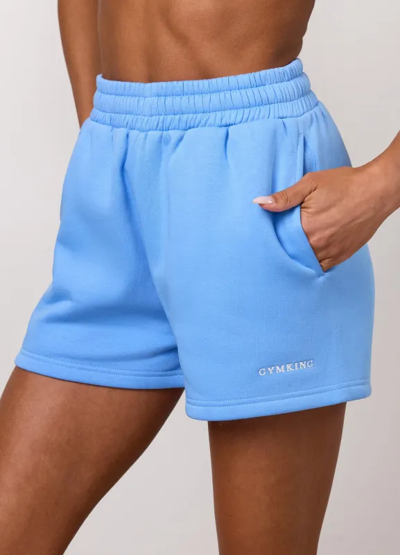Gym King 365 Fleece Short - Blue Cotton made by The Gym King
