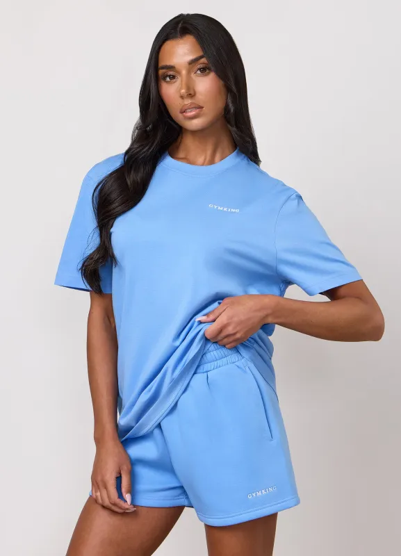 Gym King 365 Boyfriend Tee - Blue Cotton made by The Gym King