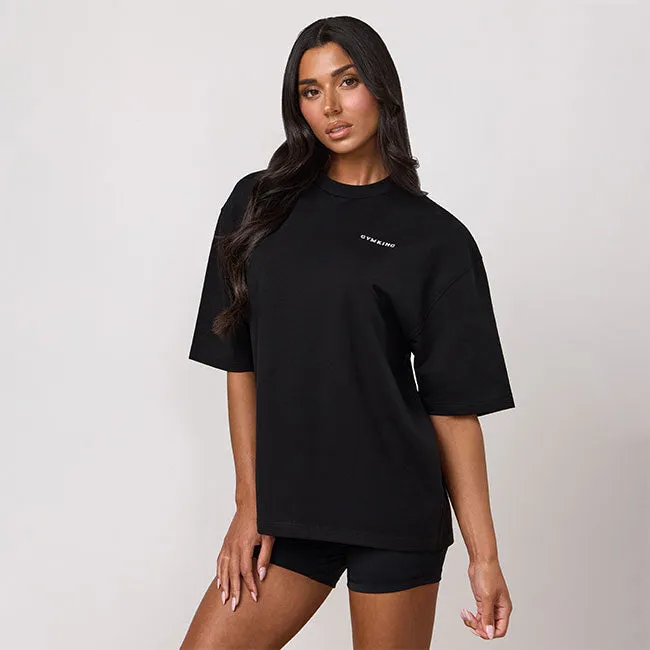 Gym King 365 Micro Loopback Boxy Tee - Black sold by The Gym King product image thumbnail 2