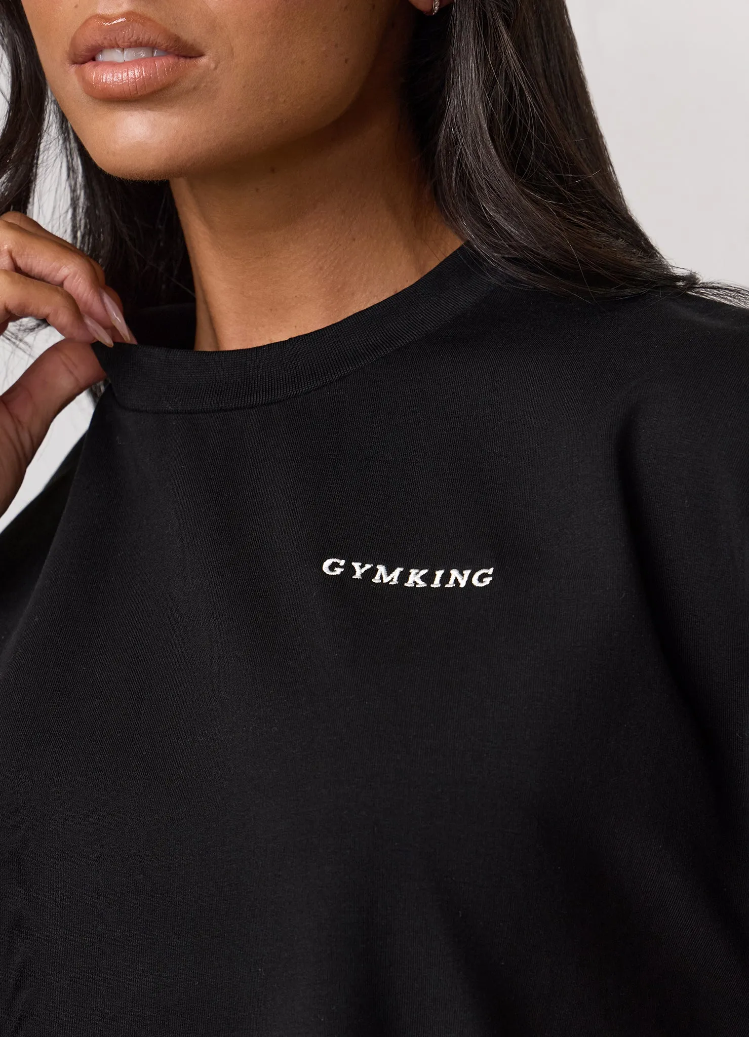 Gym King 365 Micro Loopback Boxy Tee - Black sold by The Gym King product image thumbnail 5