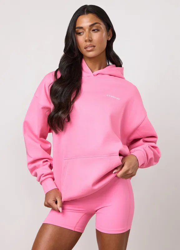 Gym King 365 Relaxed Fit Hood - Carnation Pink made by The Gym King