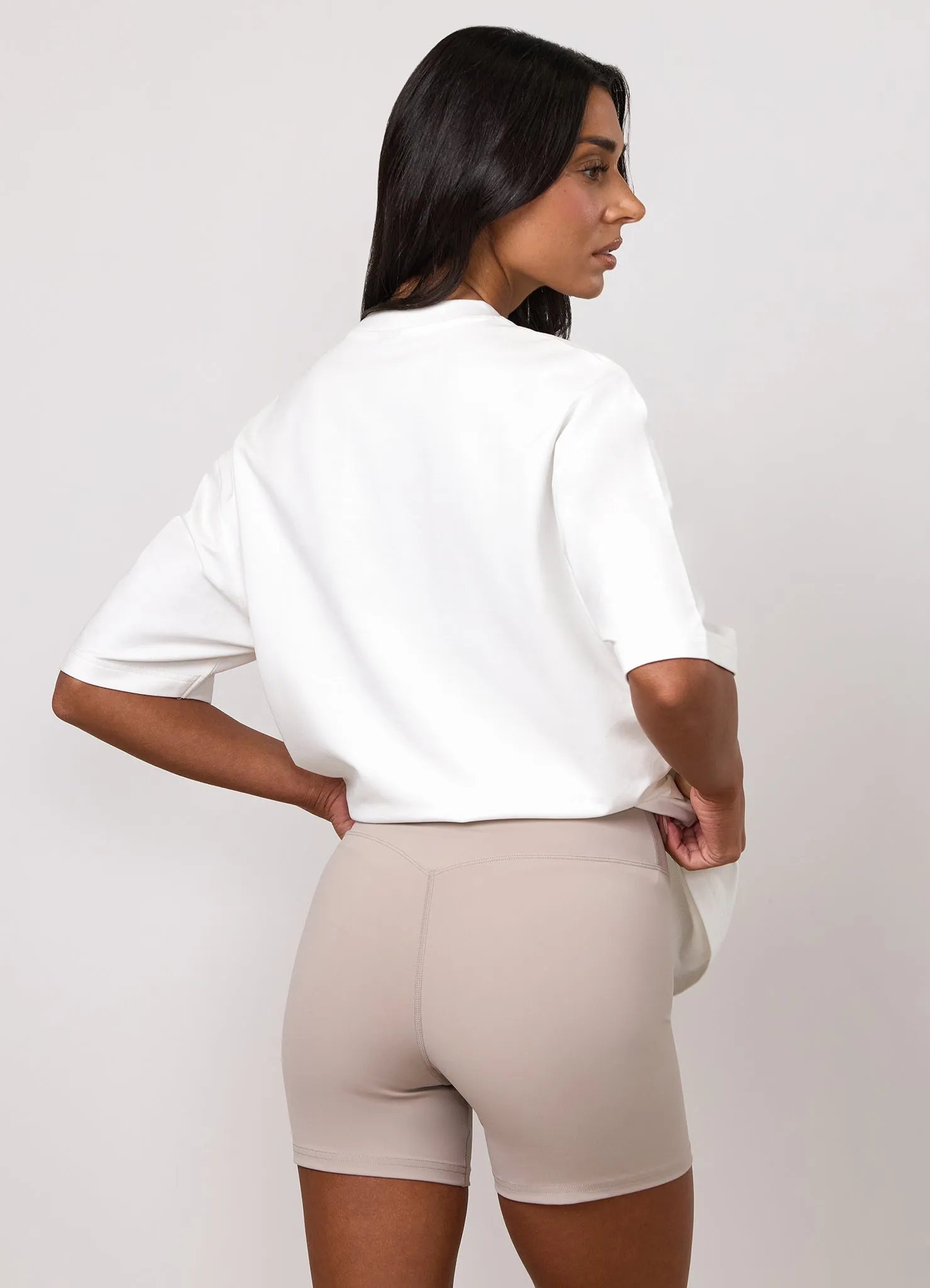 Gym King 365 Micro Loopback Boxy Tee - Cream sold by The Gym King product image thumbnail 5