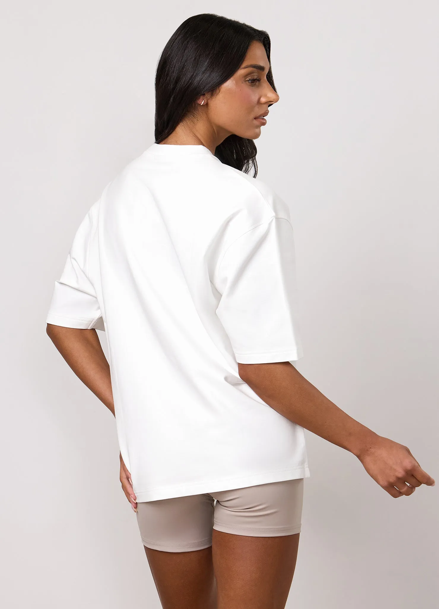 Gym King 365 Micro Loopback Boxy Tee - Cream sold by The Gym King product image thumbnail 3