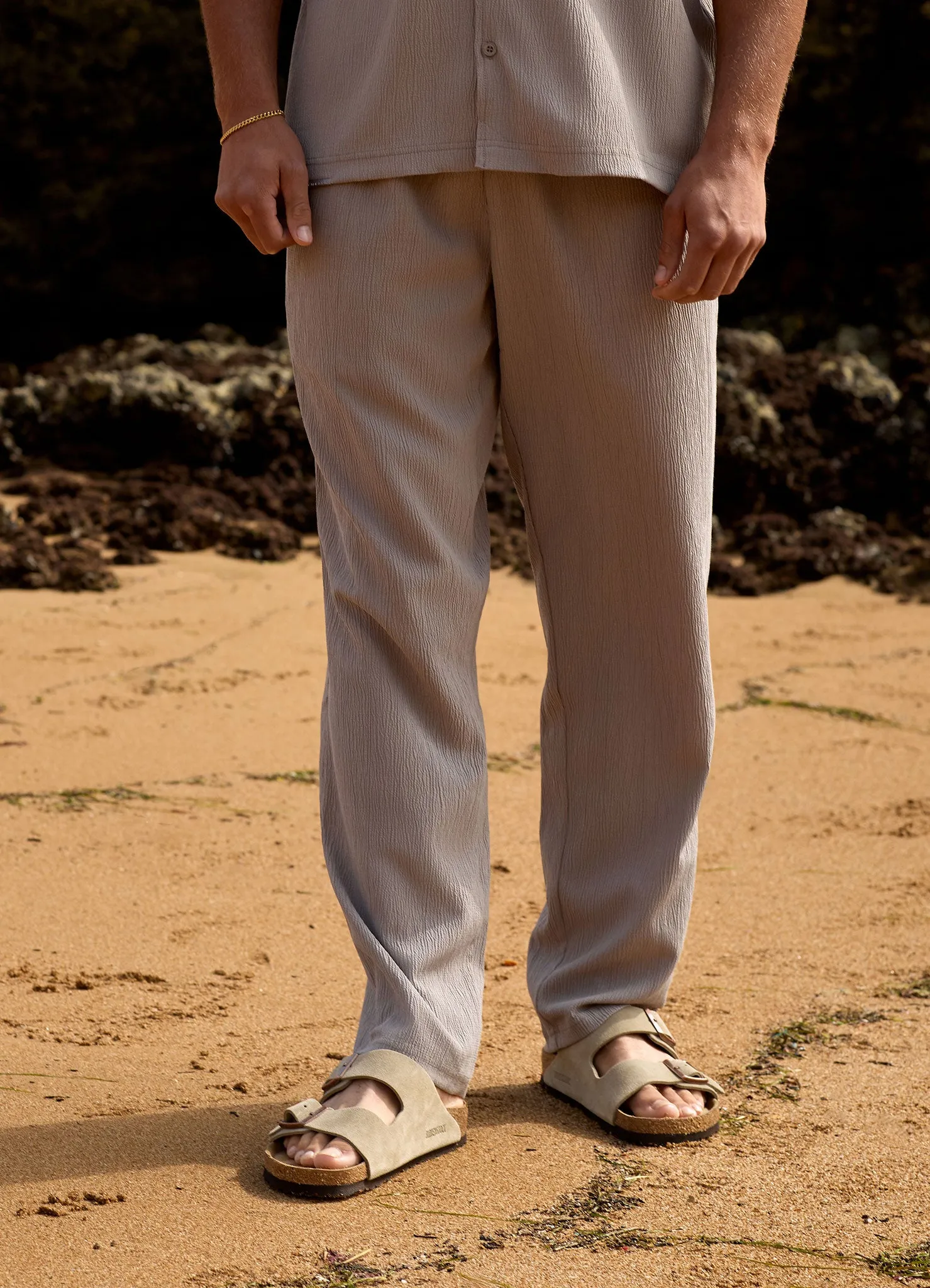 Gym King Signature Woven Trouser - Taupe sold by The Gym King
